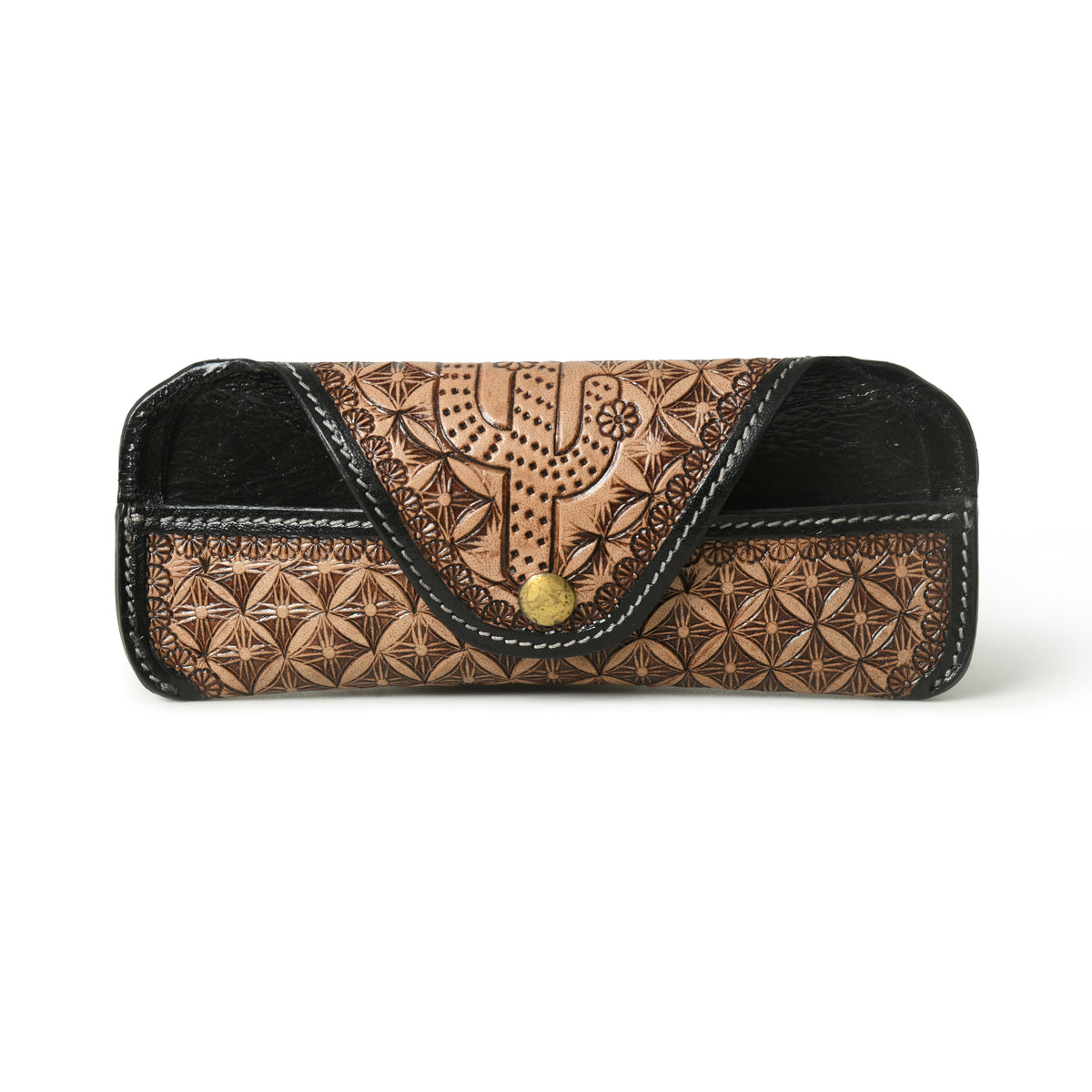 Elephant pattern leather sunglasses case, wholesale from The Hide Leather