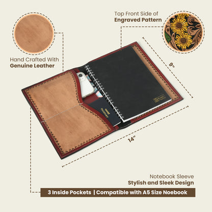 Vintage Leather Planner - Executive Organizer Notebook