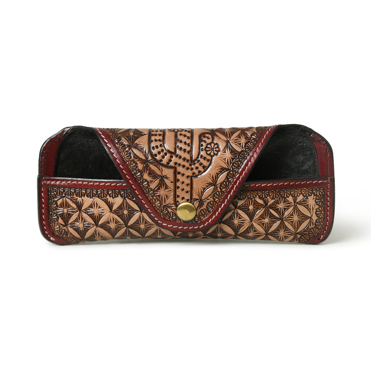 Elephant pattern leather sunglasses case, view 7 of 8